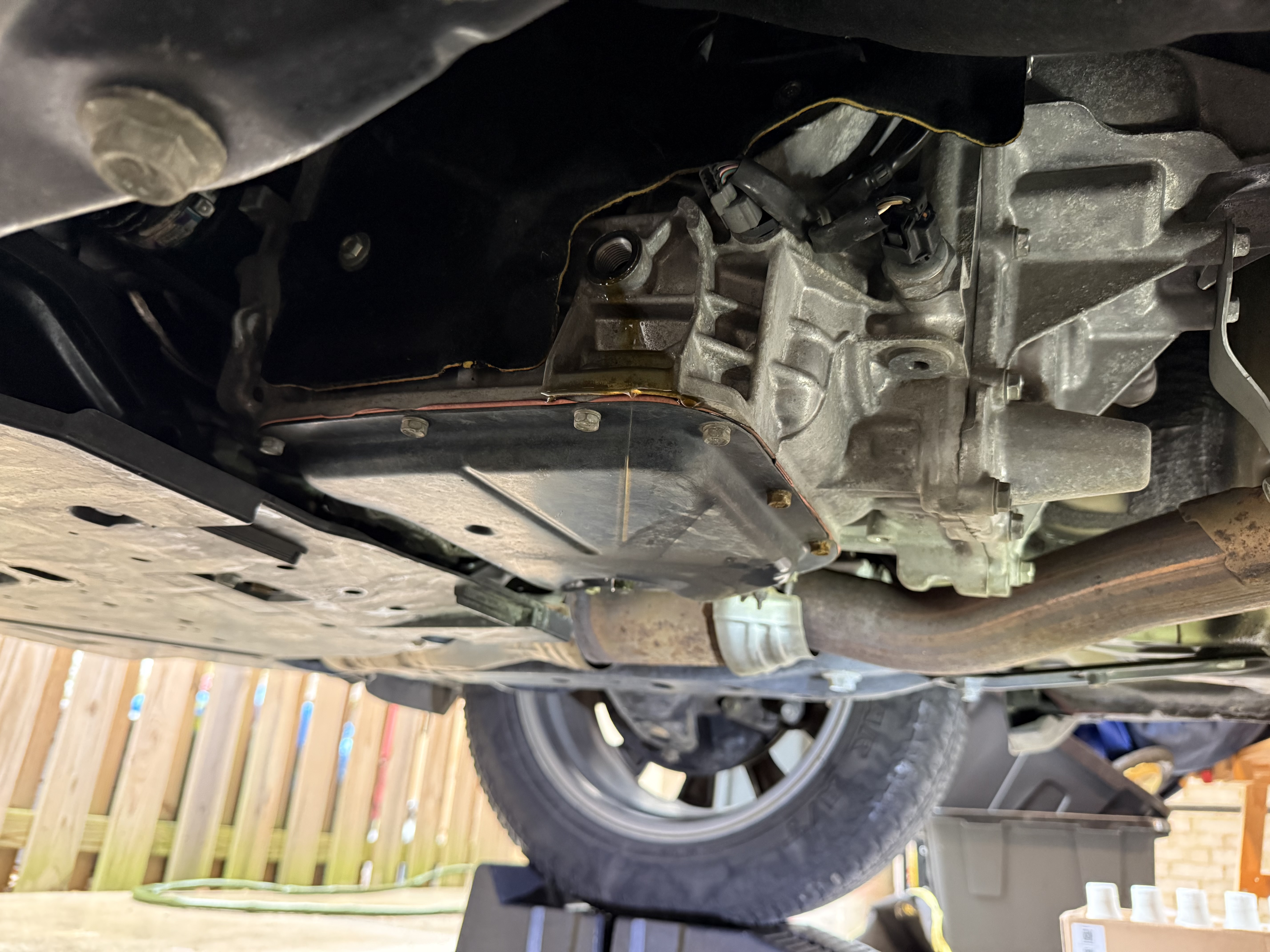 CVT area with undertray removed