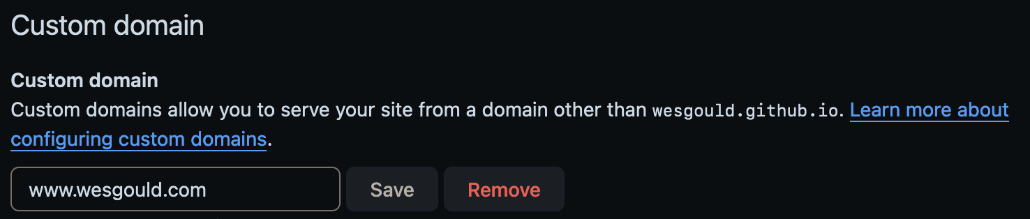 Custom Domain